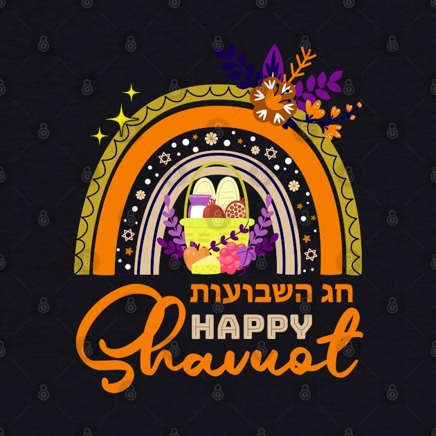 Rainbow Happy Shavuot, Jewish Celebration Hebrew Judaism Holiday by wonderws